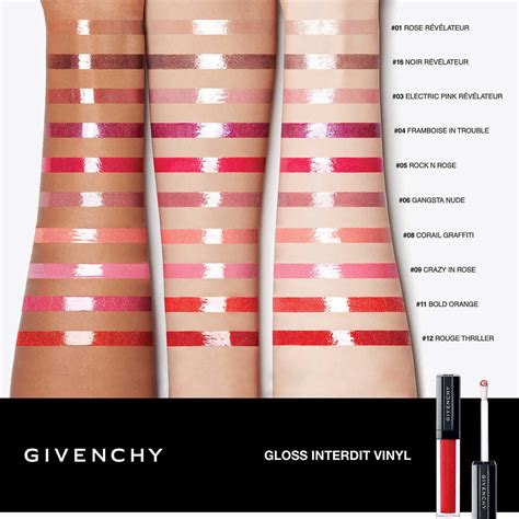 givenchy gloss black|givenchy gloss interdit vinyl swatches.